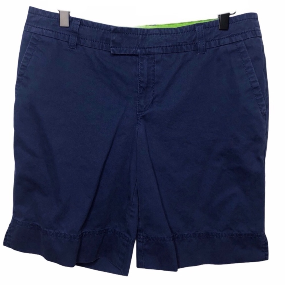 Lilly Pulitzer Palm Beach Fit Shorts Navy Blue Size 8 9 Inch Summer